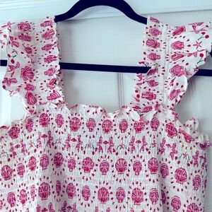 The Hill House Ellie nap dress in Mermaid print! 🍓🌴⛱️